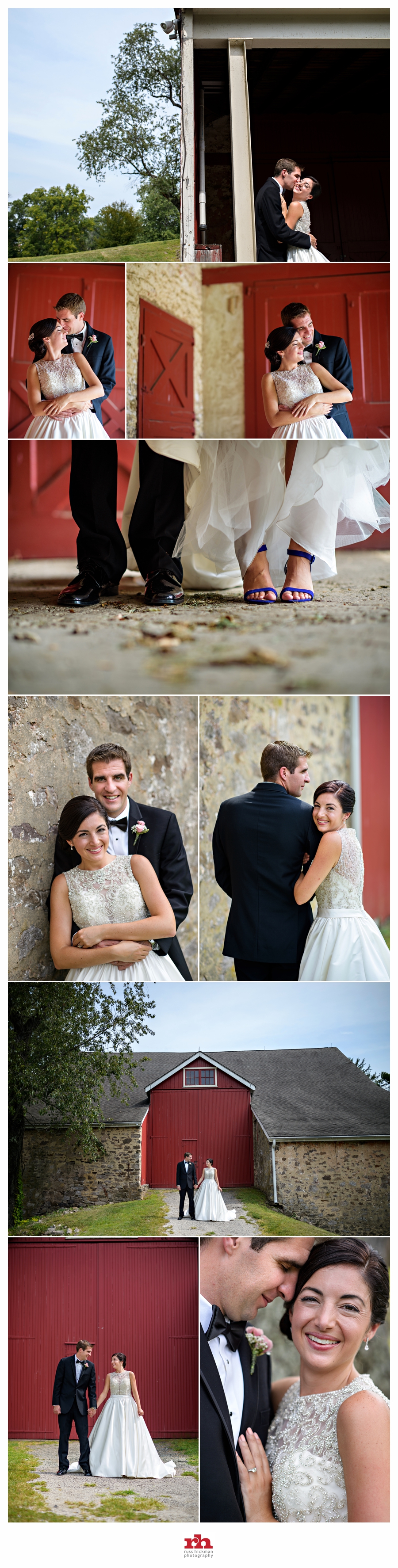 Wedding Couple Portraits in front of the barn at The Manor House at Prophecy Creek Park.